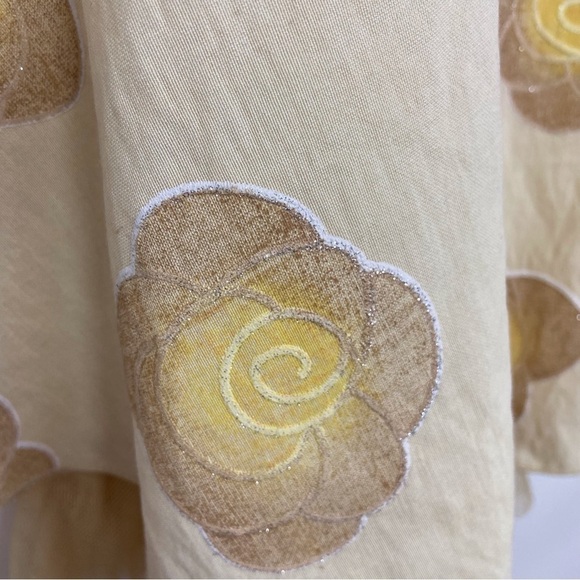 ⸻
AMS Ruffle Tulle A-Line Skirt Yellow Floral Embroidery Romantic Festival Larg - Picture 7 of 13